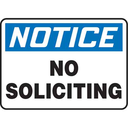 [SJ799] "No Soliciting" Sign (SJ799)