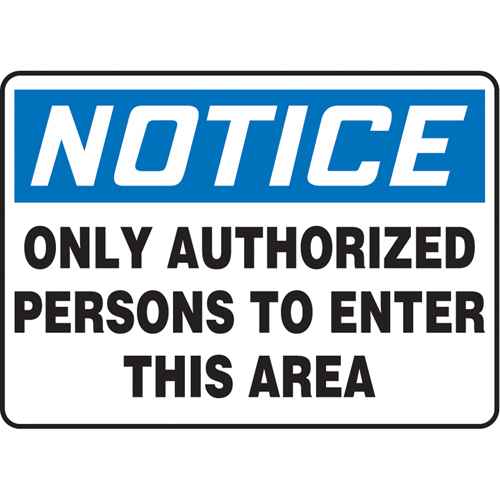 [SJ809] "Only Authorized Persons" Sign (SJ809)