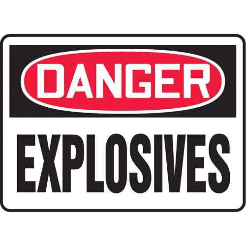 [SK245] "Explosives" Sign (SK245)