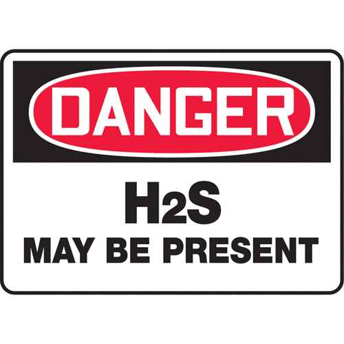[SK330] "H2S May Be Present" Sign (SK330)