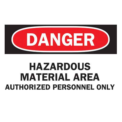 [SK361] "Hazardous Material Area" Sign (SK361)