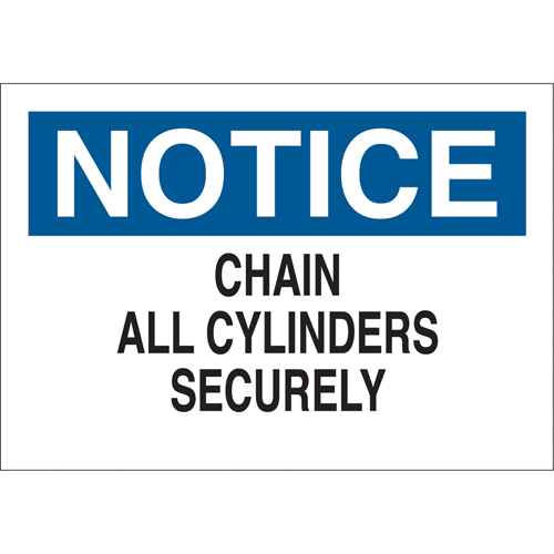 [SK539] "Chain All Cylinders" Sign (SK539)