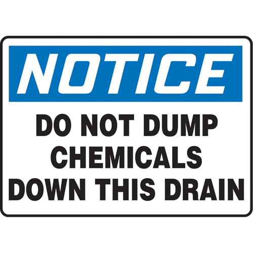 [SK553] Enseigne « Do Not Dump Chemicals » (SK553)