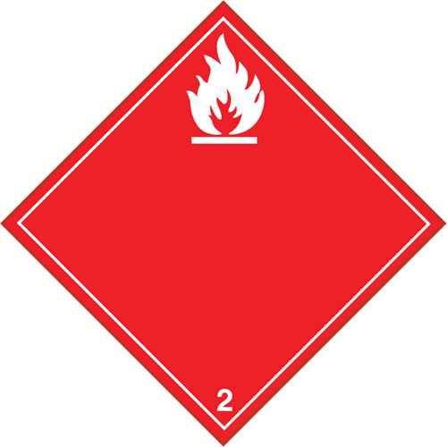 [SR660] Plaque-étiquette TMD pour gaz inflammables (SR660)