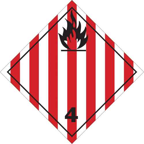 [SR667] Plaque-étiquette TMD pour solides inflammables (SR667)