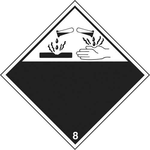 [SS047] Plaque-étiquette TMD matières corrisives (SS047)