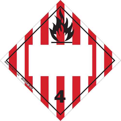 [SS058] Plaque-étiquette TMD solides inflammables (SS058)