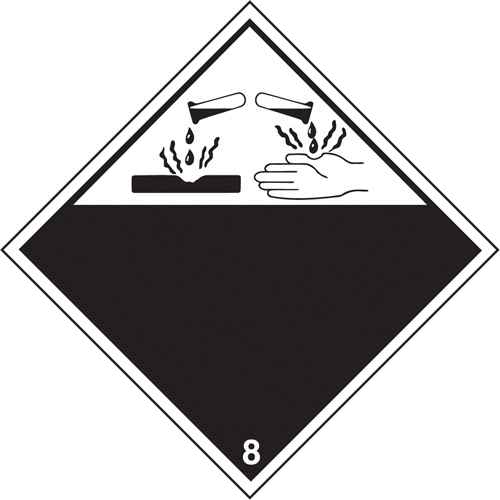 [SS068] Plaque-étiquette TMD matières corrisives (SS068)