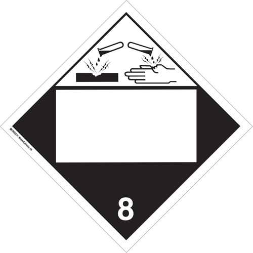 [SS091] Plaque-étiquette TMD matières corrisives (SS091)