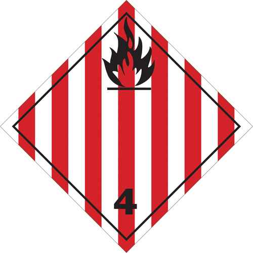 [SS728] Plaque-étiquette TMD pour solides inflammables (SS728)