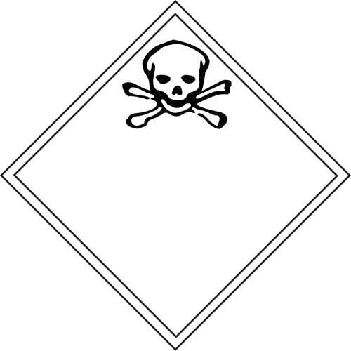 [SS731] Plaque-étiquette TMD gaz toxique (SS731)