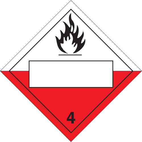 [SS752] Plaque-étiquette TMD pour matériaux auto-inflammables (SS752)