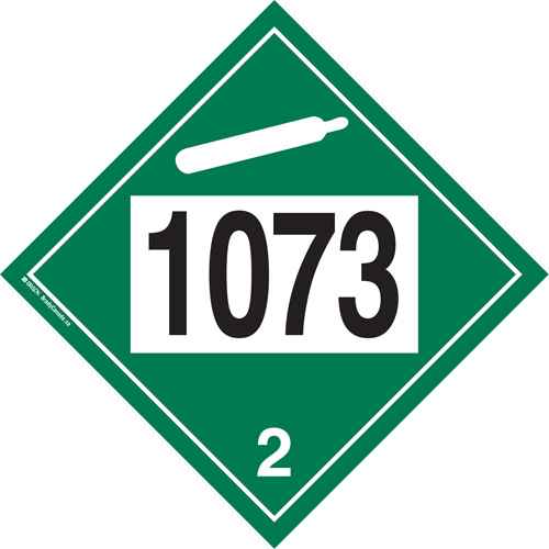 [SS820] Plaque-étiquette TMD 1073 pour gaz ininflammable oxygène liquéfié (SS820)