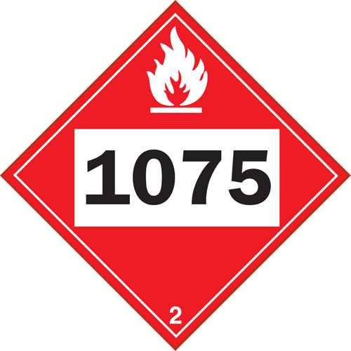 [SS821] 1075 Liquefied Petroleum Flammable Gas TDG Placard (SS821)