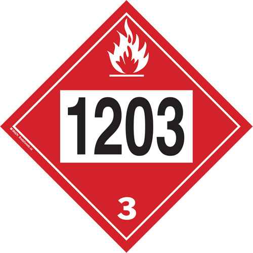 [SS828] 1203 Gasohol & Gasoline Flammable Liquid TDG Placard (SS828)