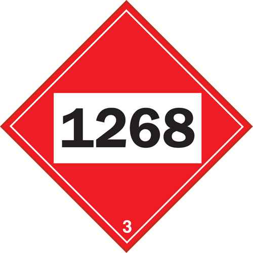 [SS833] Plaque-étiquette TMD 1268 pour distillats de pétrole (SS833)