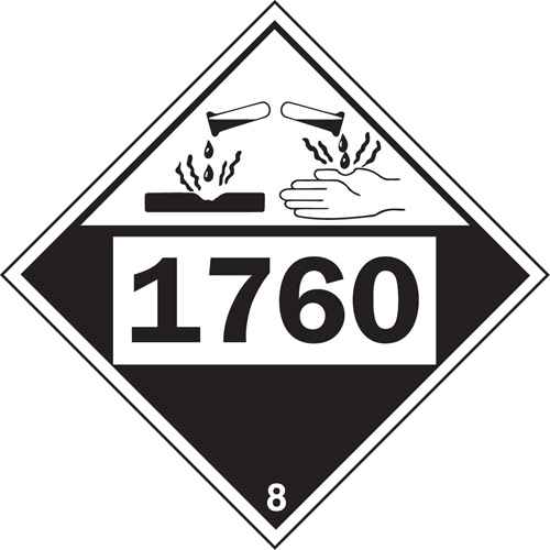 [SS837] 1760 Aluminum Phosphate Corrosive Materials TDG Placard (SS837)