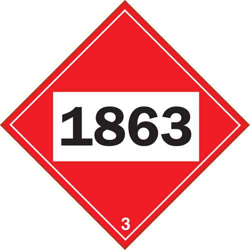 [SS840] 1863 Aviation Fuel Flammable Liquid TDG Placard (SS840)