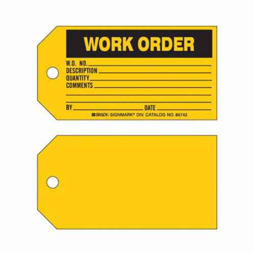 [SX410] Étiquette «Work Order» (SX410)