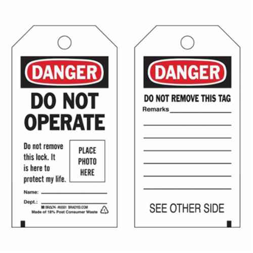 [SX840] Étiquettes « Do Not Operate » autoplastifiantes (SX840)