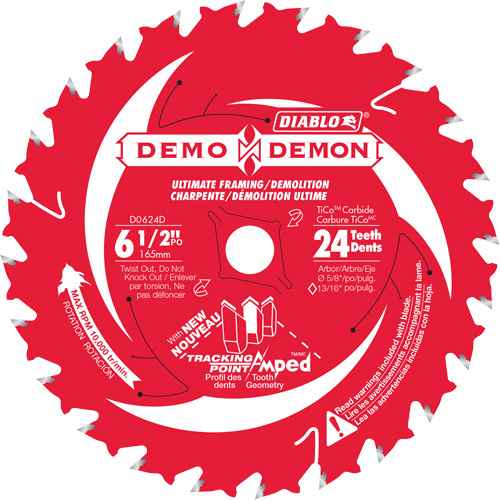 [TCT869] Lame de scie circulaire de charpente/démolition ultra mince Demon (TCT869)