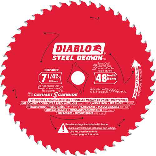 [TCT878] Lame de scie circulaire Cermet II Steel Demon(MC) (TCT878)