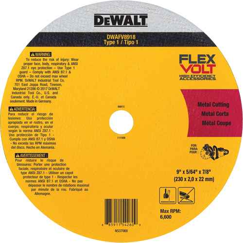 FlexVolt® Metal Cut-Off Wheel (TCU080)
