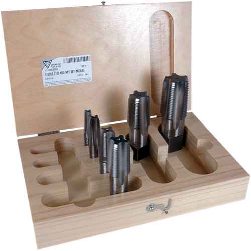 [TCU713] 6-Piece 3180 1/8" - 1" NPT Tapered Pipe Tap Set (TCU713)