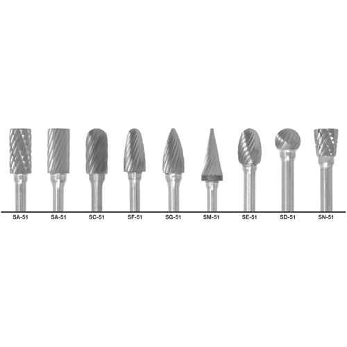 [TCU792] 1855 Double Cut Carbide Burr Set (TCU792)