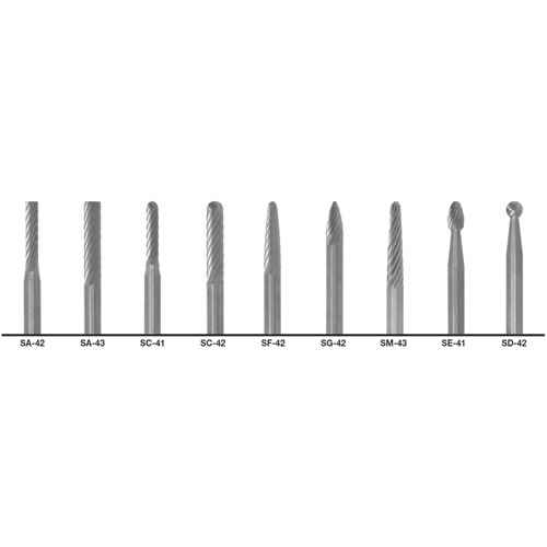 [TCU810] 1855 Double Cut Carbide Burr Set (TCU810)