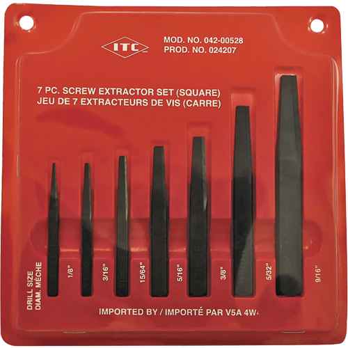 [TDW057] ISE-7 7-Piece Square Screw Extractor Set (TDW057)