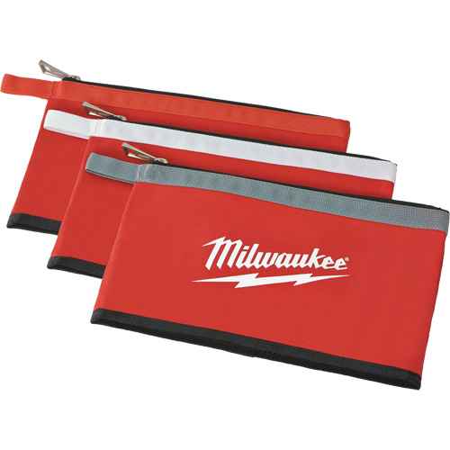 [TEQ853] Coloured Zippered Pouches - Set of 3 (TEQ853)