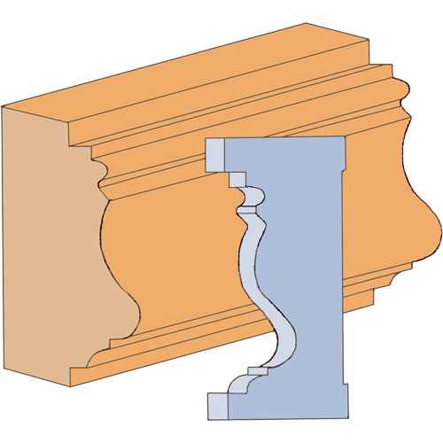 [TEX093] Fancy Casing Moulding Cutter Set (TEX093)