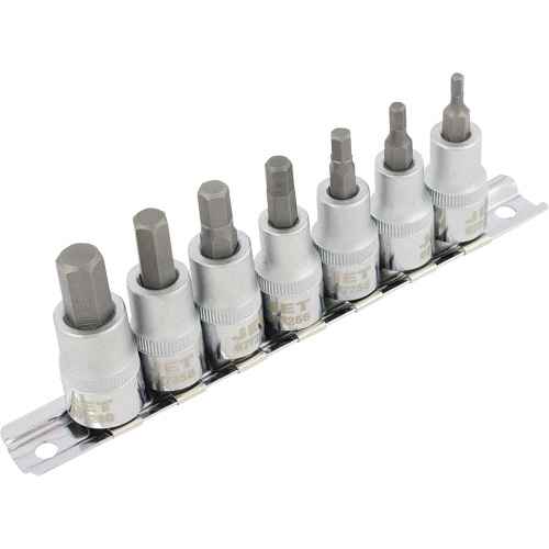 HSW3811M 7-Piece Metric 2" Long Hex Bit Socket Set (TFW415)