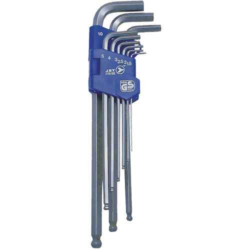 [TGW340] JBHK-9XLM Extra Long Ball Nose Hex Key Set (TGW340)