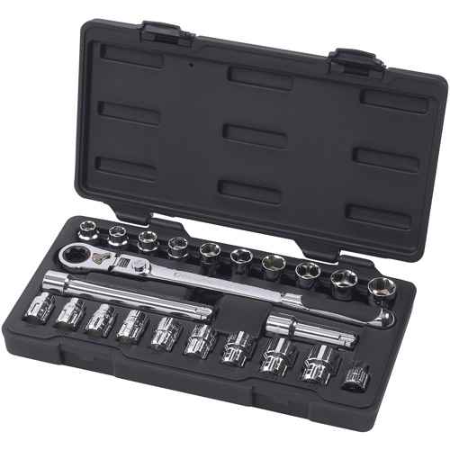 Pass-Thru™ 6-Point Standard SAE/Metric Mechanics Tool Set (TLV385)