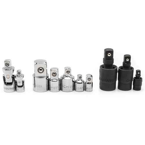 [TOB611] 10-Piece 1/4", 3/8" & 1/2" Drive Universal Joint and Adapter Set (TOB611)