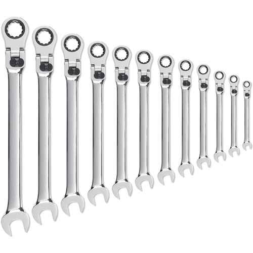 [TPB582] 72-Tooth 12 Point XL Locking Ratcheting Wrench Set (TPB582)