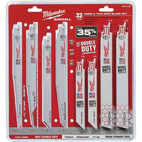 [TYE905] Jeu de lames de démolition et à trait de scie étroit Sawzall(MD) (TYE905)