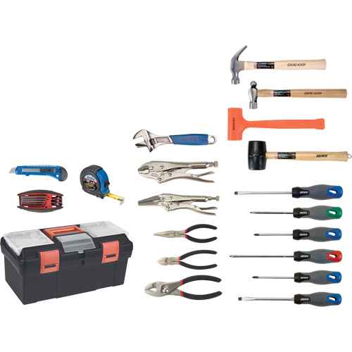[TYP013] Jeu d'outils essentiels avec coffret en plastique (TYP013)