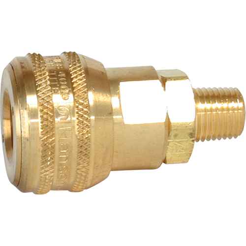 Quick Couplers - 3/8" Industrial, One Way Shut-Off - Automatic Couplers (TZ139)