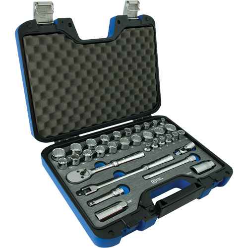 [UAU758] Jeu d'Accessoires pour douilles SAE & métriques à 12 pans (UAU758)