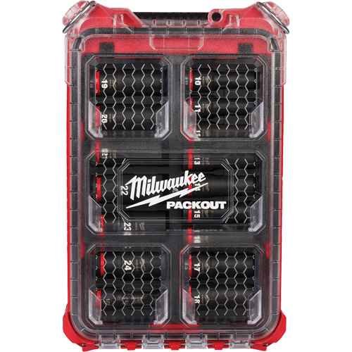 [UAV595] Jeu de douilles profondes métriques 3/8" Shockwave Impact Duty(MC) Packout(MC) (UAV595)