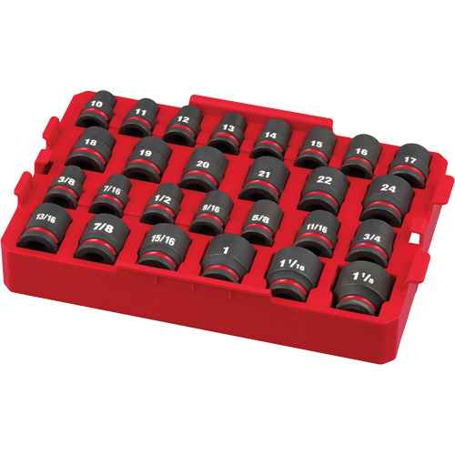 Jeu de douilles profondes 3/8" Shockwave Impact Duty(MC) Packout(MC) (UAV603)