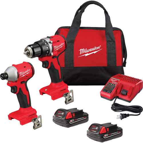 [UAW912] M18™ Compact Brushless ½” Drill Driver & ¼” Hex Impact Driver Combo Kit (UAW912)