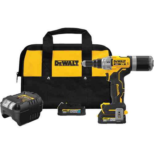 [UAX430] Ensemble d'outil à riveter sans fil et sans balai 1/4" XR(MD) avec POWERSTACK(MC) (UAX430)