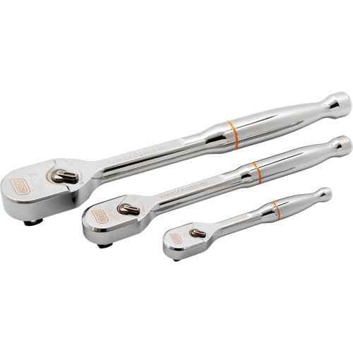 [UAX861] Ensemble de rochet à tête en goutte entièrement polie avec prises 1/4", 3/8" & 1/2" 120XP(MC) (UAX861)