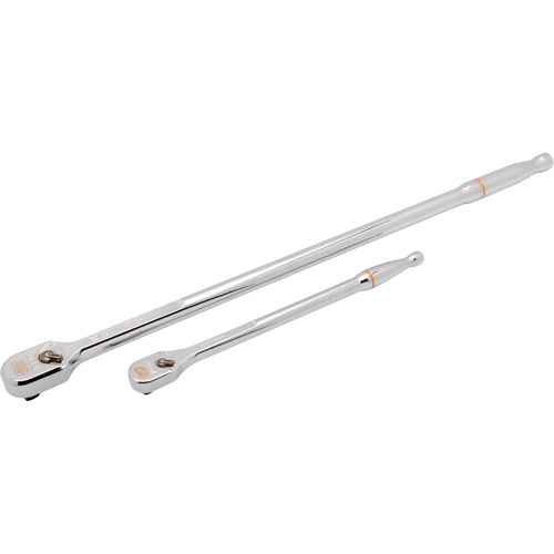 [UAX868] Ensemble de rochet à tête en goutte entièrement polie et manche flexible extra long avec prises  1/4" & 3/8" 120XP(MC) (UAX868)