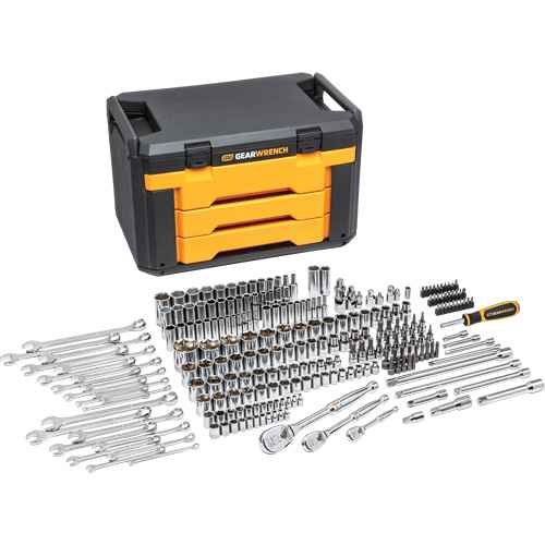 [UAX889] Jeu d'outils pour mécanicien à 6 pans dans boîte de rangement à trois tiroirs (UAX889)