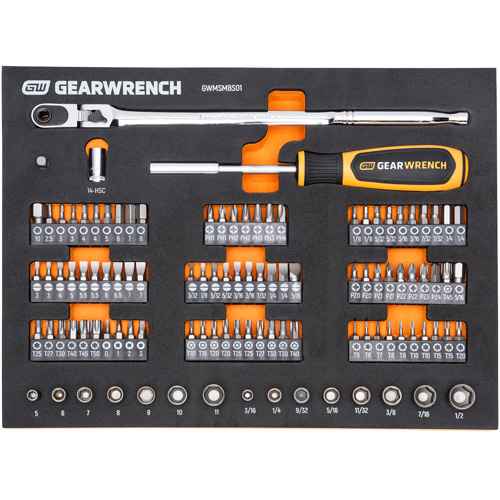 [UAY035] Slim Head Mechanics Tool Set in Foam Storage Tray (UAY035)